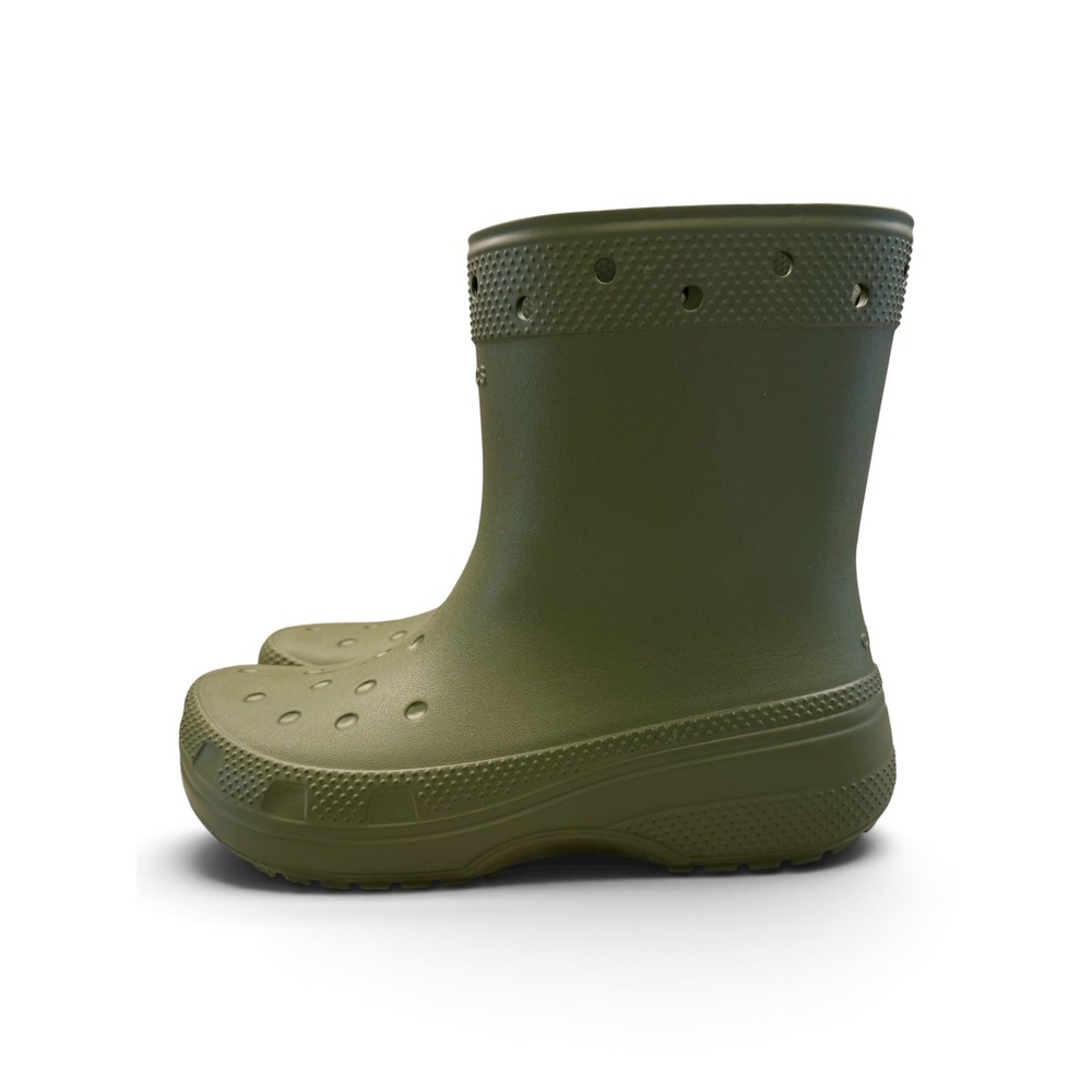 Crocs NWOT Adult Unisex Classic Army Green Waterproof Rain Boots Mens 7 Womens 9